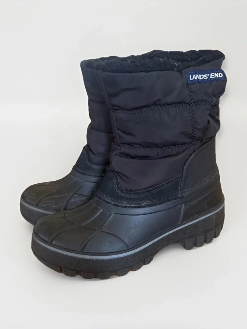 Lands' End Kids Frost Insulated Waterproof Snow Boots Black - SIZE 11